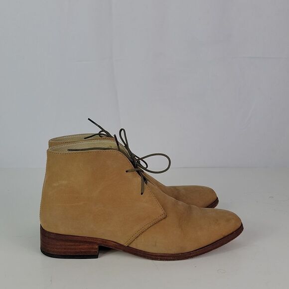 Nisolo Isa Brown Suede Leather Lace Up Women's Ankle Boots - Picture 2 of 16